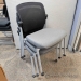 Grey Allsteel Acuity Rolling Mesh Back Stacking Side Guest Chair